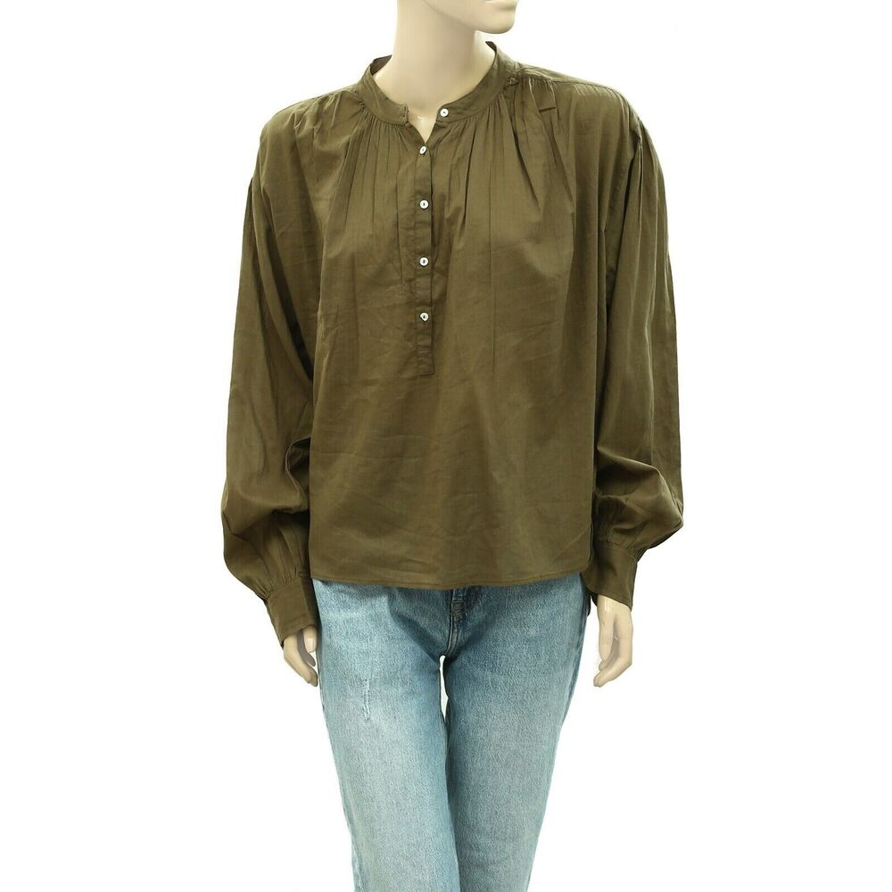 Buck Mason Heirloom Cotton Ojai Shirt Tunic Top Bronze Brown Oversized S 285929 - Picture 6 of 9